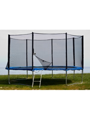 FunFit Záhradná trampolína pre deti 404 cm s vonkajšou sieťou a rebríkom
